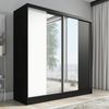 Schwebetürenschrank DUO 2-türig Schrank 180 cm Farbe: Schwarz , weiß Bild 2