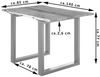 Esstisch Baumkante massiv Akazie natur 140 x 80 silber U-Gestell LUBIN 76509387 Bild 2