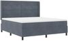 vidaXL Boxspringbett mit Matratze Dunkelgrau 180 x 200 cm Samt 3342021 Bild 4