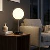 LED Tischleuchte, Edelstahl, Schwarz, Touchdimmer, USB-Akku, H 28 cm Bild 3