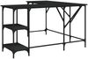 vidaXL Schreibtisch Schwarz 139x139x75 cm Holzwerkstoff 837587 Bild 2