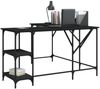 vidaXL Schreibtisch Schwarz 139x139x75 cm Holzwerkstoff 837587 Bild 3