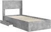 vidaXL Bettgestell mit Stauraum und Kopfteil Betongrau 75x190 cm 3414526 Bild 5