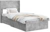 vidaXL Bettgestell mit Stauraum und Kopfteil Betongrau 75x190 cm 3414526 Bild 2