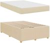 vidaXL Bettrahmen mit Matratze Creme 120 x 200 cm Stoff 3398384 Bild 4