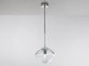 LED Pendelleuchte einflammig mit Relief Glasschirm in Blau, Ø 26cm Bild 3