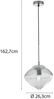 LED Pendelleuchte einflammig mit Relief Glasschirm in Blau, Ø 26cm Bild 4