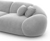 Samtstoff Ecksofa Solverde L Form - Samtstoff - hellgrau - Links Bild 5