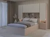 Vente-unique - VELONA Bett Holz, Platte BeigeBeige - B 240 cm x H 202,8 cm x L 265,2 cm Bild 2