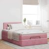 vidaXL Ottoman-Bett mit Matratze Rosa 120x190 cm Samt 3311764 Bild 3