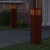 vidaXL Solar LED Weg Licht 2 pcs Bronze Wetterfeststahl 879736 Bild 3