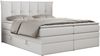 Boxspringbett 7-Zonen Taschenfederkernmatratze und Topper - PREMIUM-10-KING - 180x200cm - Weiß Kunstleder - H4 Bild 3