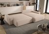Ecksofa Schlafsofa Sofa WALKEN Stoff Quelle Schwarz Ottomane Rechts Bild 2