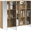 vidaXL Badezimmerspiegelschrank mit Regal mit Tür Kunsthandwerk Eiche 889262 Bild 3