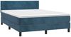 vidaXL Boxspringbett mit Matratze & LED Dunkelblau 140x190 cm Samt 3134283 Bild 3
