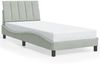 vidaXL Bettgestell ohne Matratze "Hanko" Hellgrau 80x200 cm Samt 3207813 Bild 2