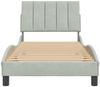 vidaXL Bettgestell ohne Matratze "Hanko" Hellgrau 80x200 cm Samt 3207813 Bild 5