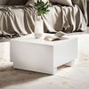 Couchtisch MONOBLOC 60x60x35cm Weiß Hochglanz Quadratisch Design Sofatisch Bild 2
