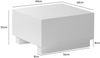 Couchtisch MONOBLOC 60x60x35cm Weiß Hochglanz Quadratisch Design Sofatisch Bild 4