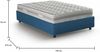 Dmora Doppelbett Alaksir, Bettkasten aus Stoff, Öffnung vorne, inklusive Matratze 140x200 cm, 100 % Made in Italy, Blau Bild 3