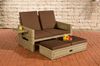 CLP Polyrattan Sofa Ancona 5mm,natura terrabraun Bild 2