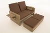 CLP Polyrattan Sofa Ancona 5mm,natura terrabraun Bild 4