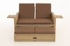 CLP Polyrattan Sofa Ancona 5mm,natura terrabraun Bild 5