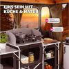 tectake Campingtisch Campingküche XXL mit Aluminiumgestell und 5 Fächern (1-St, 1 tlg), Vielseitige Aufbauküche mit Aluminiumgestell Bild 3
