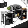 tectake Campingtisch Campingküche XXL mit Aluminiumgestell und 5 Fächern (1-St, 1 tlg), Vielseitige Aufbauküche mit Aluminiumgestell Bild 4