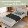 Einzelbett 90*200 cm, hautfreundlicher Chenillestoff, komfortables Rückenlehne, auch als Kinderbett geeignet​, Beige (ohne Matratze) Bild 2