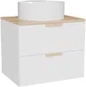 Vente-unique - AVORELI Waschbeckenmöbel Holz, Platte Weiß - B 46 cm x H 50 cm x L 60 cm Bild 3