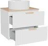 Vente-unique - AVORELI Waschbeckenmöbel Holz, Platte Weiß - B 46 cm x H 50 cm x L 60 cm Bild 4