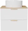 Vente-unique - AVORELI Waschbeckenmöbel Holz, Platte Weiß - B 46 cm x H 50 cm x L 60 cm Bild 2