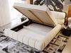 GRAINGOLD Mellow Polsterbett 120x200, mit hohem Kopfteil und Bettkasten, Velour-Stoff, Beige Bild 5