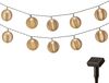 Lumineo LED-Girlande, LED Solar Lichterkette Outdoor Lampion Kugeln Plastik 2,7m Warmweiß Bild 2