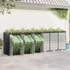 vidaXL Wagenmüllbehälter für 6 Behälter Stahl Anthrazit 3394787 Bild 4