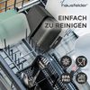 Hausfelder Lunchbox Brotdose 4er Set, 2x groß, 2 x klein, Anthrazit/Hellgrün, Kunststoff, (4er Set, 4-tlg), spülmaschinengeeignet, langlebig, bruchfest, BPA-frei Bild 4