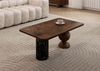 Couchtisch Mango 100x60x45 dunkelbraun lackiert / Marmor schwarz FLORENZ #205 Bild 3