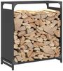 vidaXL Brennholzregal Schwarz 60x28x65 cm Kaltgewalzter Stahl 864199 Bild 4