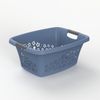 Rotho Wäschekorb Flowers 25 l horizon blue Wäschesammler Wäschebox Tragegriffe Bild 5
