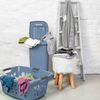 Rotho Wäschekorb Flowers 25 l horizon blue Wäschesammler Wäschebox Tragegriffe Bild 4