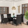 vidaXL 5-tlg. Garten-Essgruppe mit Kissen Schwarz 3099354 Bild 1
