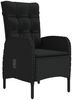 vidaXL 5-tlg. Garten-Essgruppe mit Kissen Schwarz 3099354 Bild 5