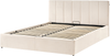 Bett mit Stauraum DREUX Samtstoff Hellbeige 160 x 200 cm Bild 4