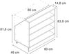 Dachschrägenschrank Rion Anthrazit 80 x 81.6 cm mit 4 Fächern Vicco Bild 2