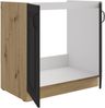 Spülenschrank 80 cm Stilo Grau + Eiche Artisan Küchenzeile Küchenblock Küche Bild 2