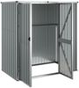 vidaXL Gerätehaus Grau 161x89x161 cm Verzinkter Stahl 316210 Bild 4