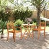 Gartentisch Klappbar, Balkontisch Ø70x75 cm Massivholz Akazie Bild 3