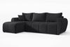 AX LIVING Eckcouch mit Schlaffunktion Malatya L Mini Schlafsofa Schwarz L Bild 2