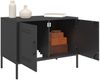 vidaXL TV-Schränke 2 Stk. Schwarz 68x39x50,5 cm Stahl 842935 Bild 5